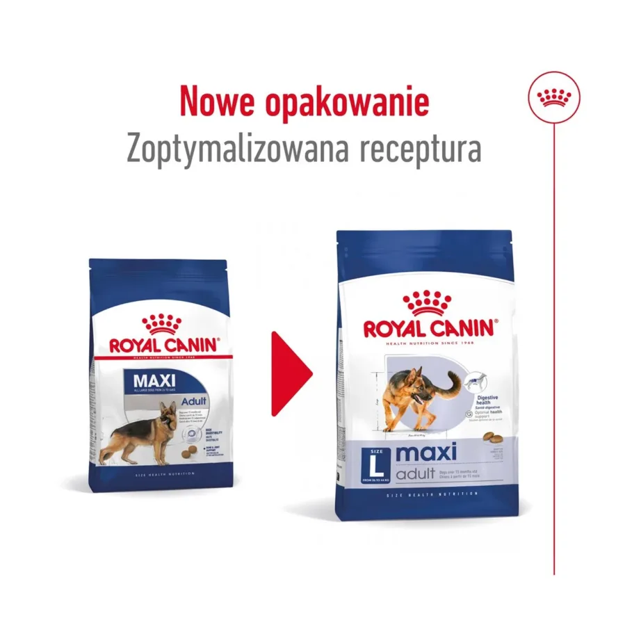 Royal Canin Maxi Adult 15 kg kuivtoit suurtele täiskasvanud koertele, kanaliha, seedimise ja üldise tervise toetuseks – 4