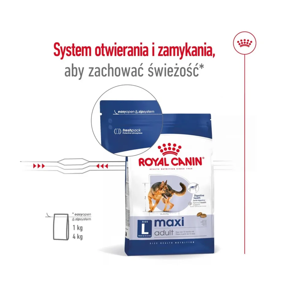 Royal Canin Maxi Adult 15 kg kuivtoit suurtele täiskasvanud koertele, kanaliha, seedimise ja üldise tervise toetuseks – 5