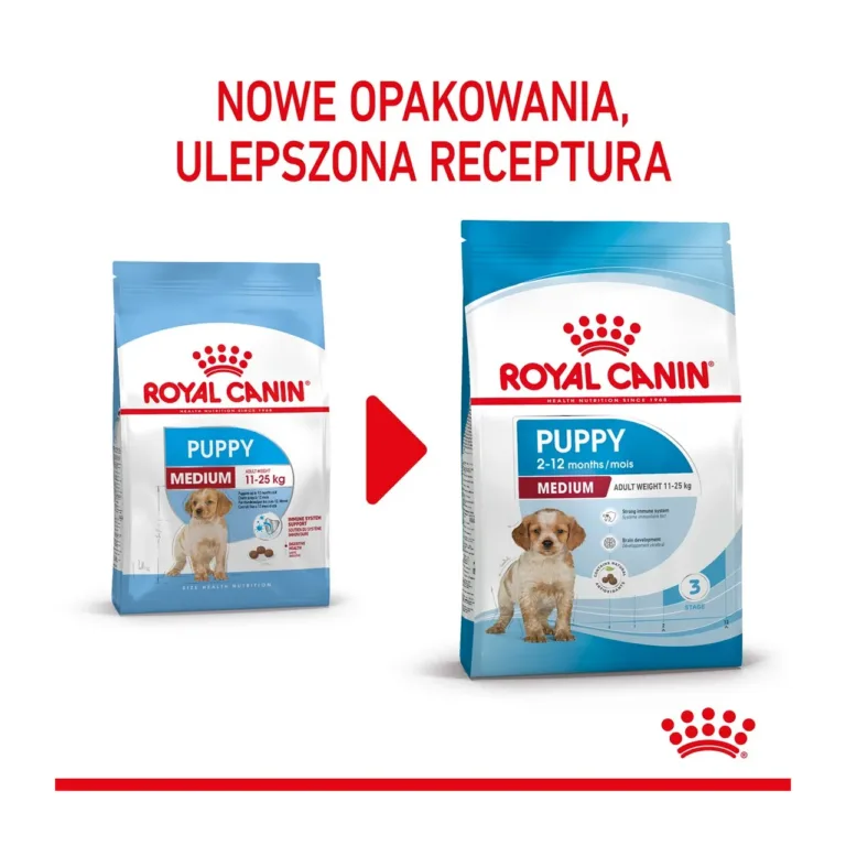 Royal Canin Medium Puppy toidupakendite erinevused