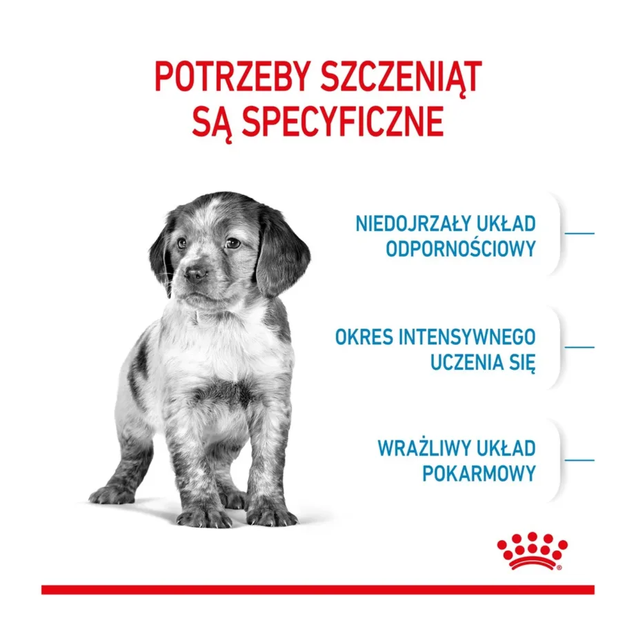 Royal Canin Medium Puppy 15 kg kana- ja köögiviljamaitseline kuivtoit kutsikatele (11–25 kg), naha ja karvastiku tervisele – 9