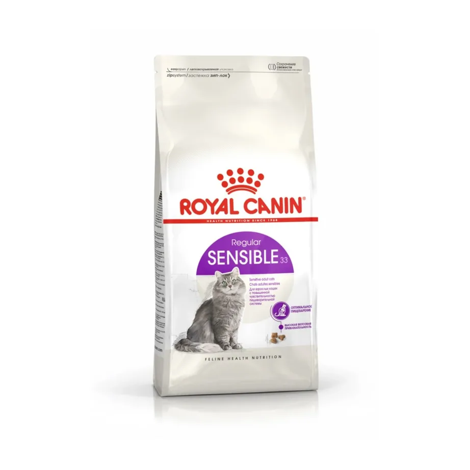 Royal Canin Feline Health Nutrition Sensible 4 kg kuivtoit tundliku seedimisega täiskasvanud kassidele