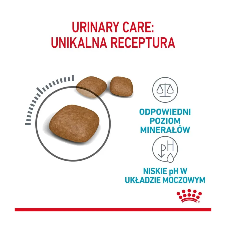 Royal Canin Urinary Care krõbinad, mineraalide info ja pH tasakaal