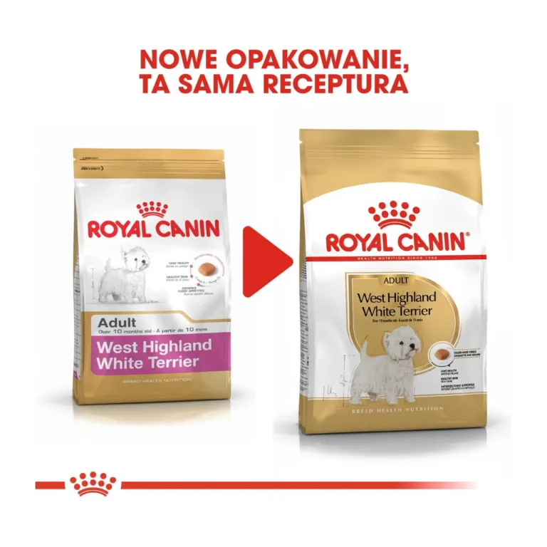 Royal Canin pakendi muutus westie kuivtoidul