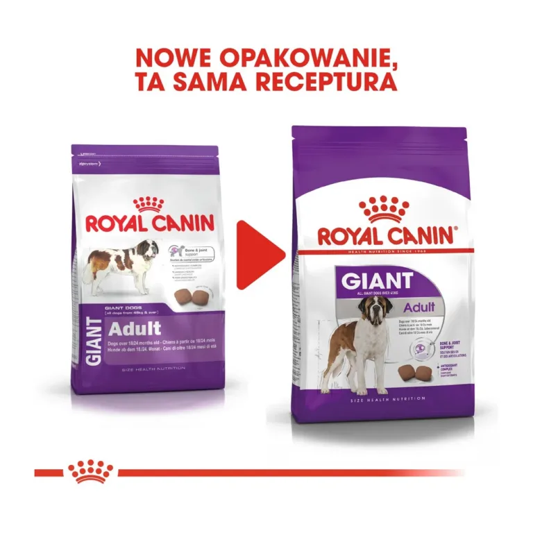 Royal Canin Giant Adult kottide pakendi uuendus