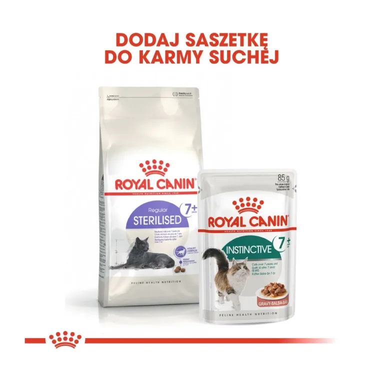 Royal Canin Sterilised 7+ kuivtoit ning Instinctive 7+ märgtoit koos
