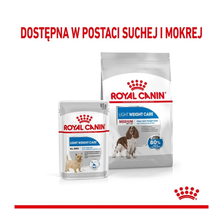 Keskmise tõu koera kaalulangetustoit kuiv- ja märgtoit Royal Canin