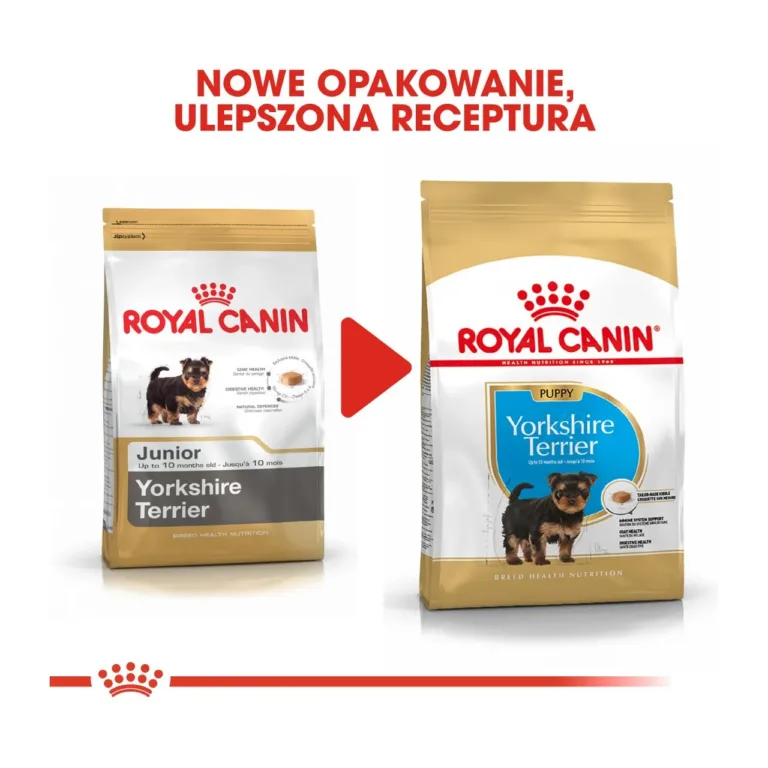 Royal Canin Yorkshire Puppy uued ja vanad pakendid