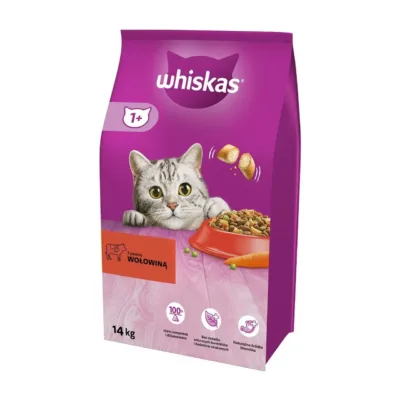 veiselihaga kuivtoit kassile Whiskas Adult Beef 14 kg