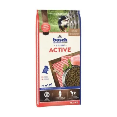 kanaliha kuivtoit aktiivsele koerale, bosch Active 15kg kott