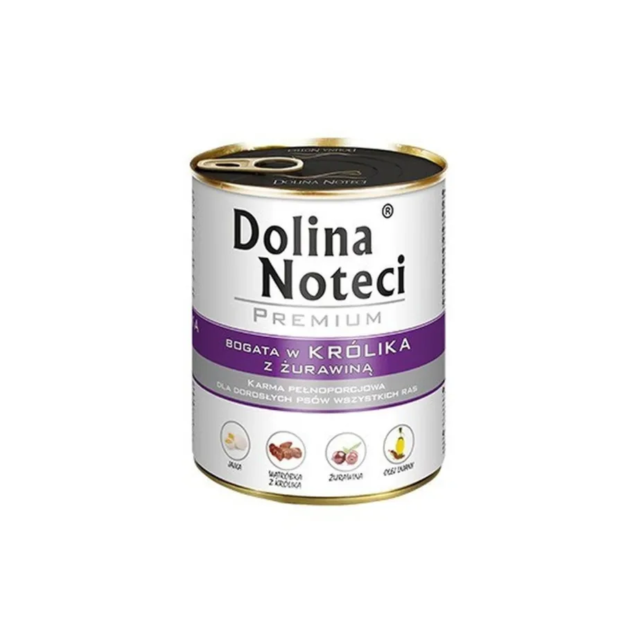 DOLINA NOTECI küüliku ja jõhvikaga koerakonserv 800 g