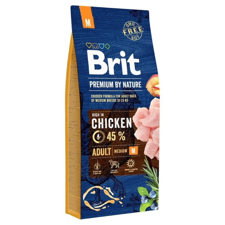 kana kuivtoit keskmisele koerale Brit Premium by Nature