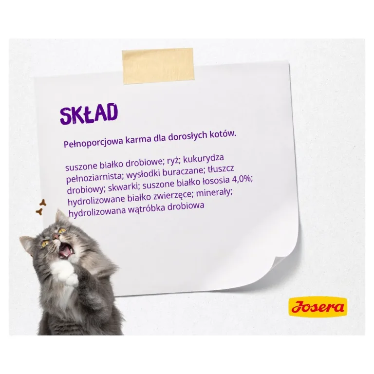 Josera kuivtoit lõhega kassile koostise info ja kass