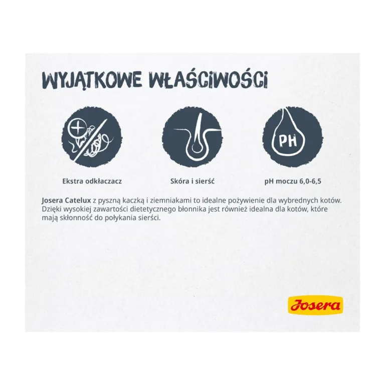 Josera Catelux kassitoidu koostisosade ja lisandite tabel