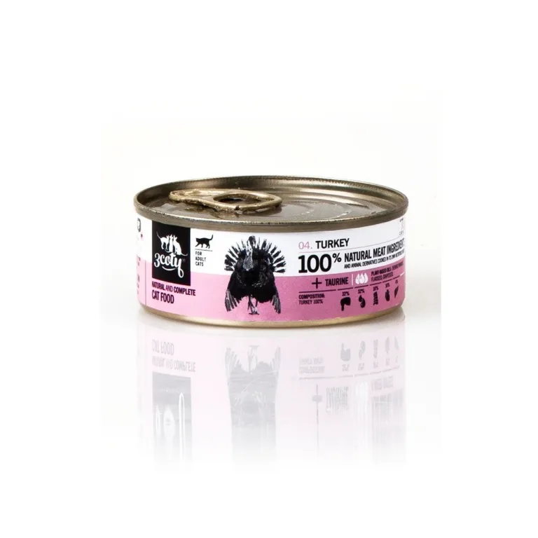 3coty Turkey märgtoidu 80g konserv, kalkuni pildiga silt