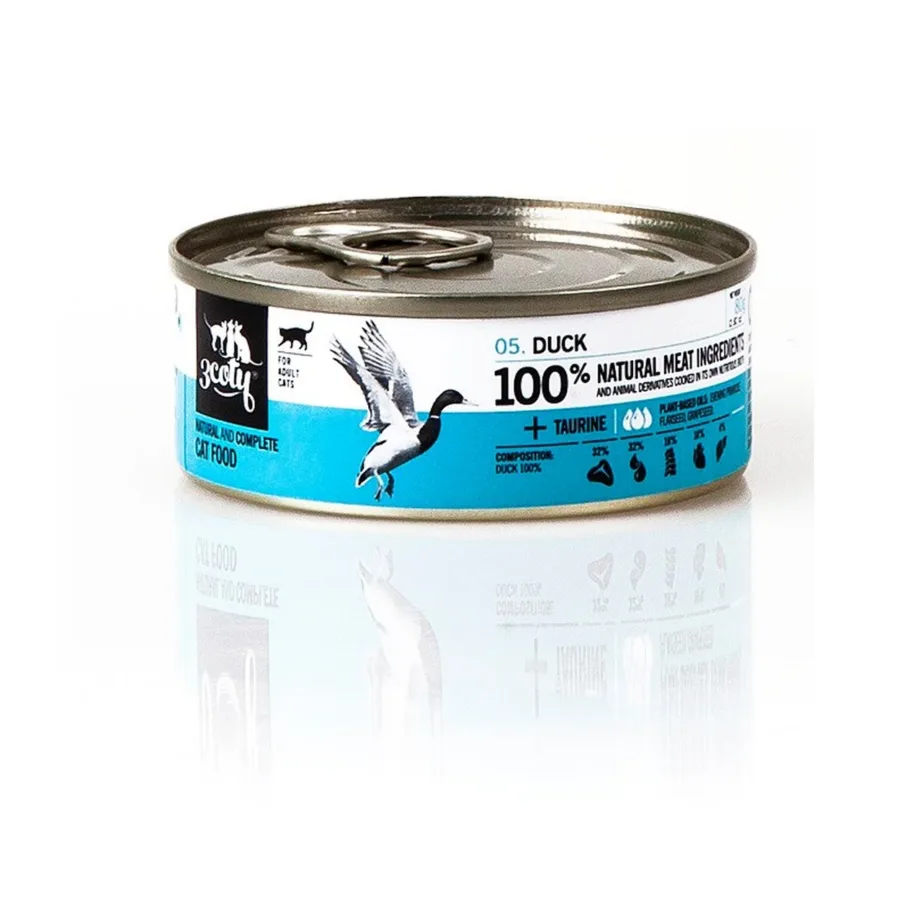3coty Duck 80g monoproteiinne teraviljavaba pardilihaga märgtoit täiskasvanud kassidele