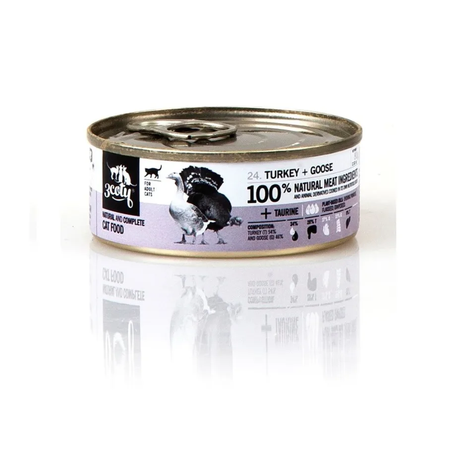 3COTY kalkuni-hanega märg kassitoit 80g täistoit täiskasvanud kassidele, teravilja- ja gluteenivaba