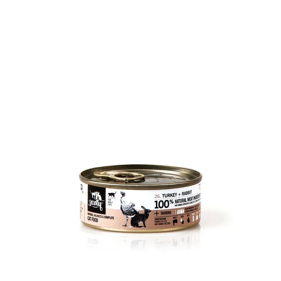 3coty kalkuni ja jänesega 80g teraviljavaba märgtoit täiskasvanud kassile – 8