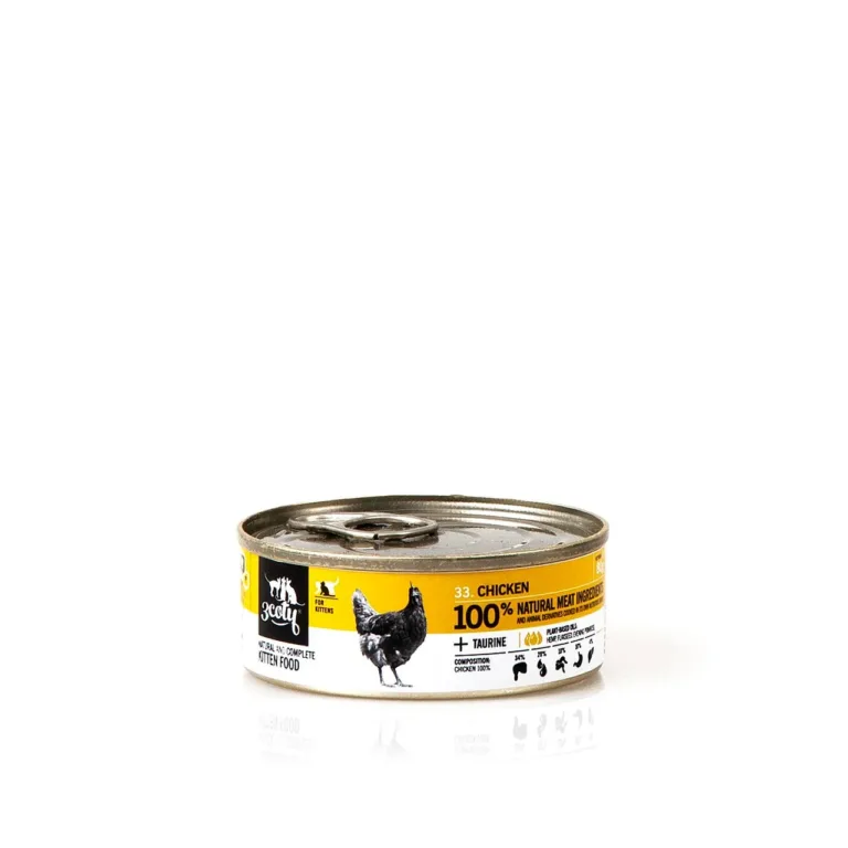 3COTY kana märgtoit kassipoegadele 80g purgi eestvaade