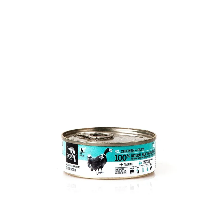 3COTY kana ja pardiga kassipoegade märgtoit 80g, gluteenivaba – 7