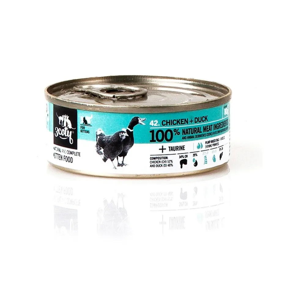 3COTY kana ja pardiga kassipoegade märgtoit 80g, gluteenivaba