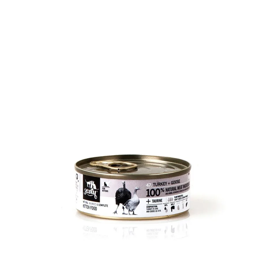 3COTY kalkuni-hanega märg kassitoit kassipoegadele 80g gluteenivaba – 7