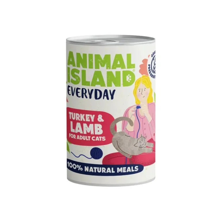 kalkuni ja lambaga märg kassitoit ANIMAL ISLAND purgis