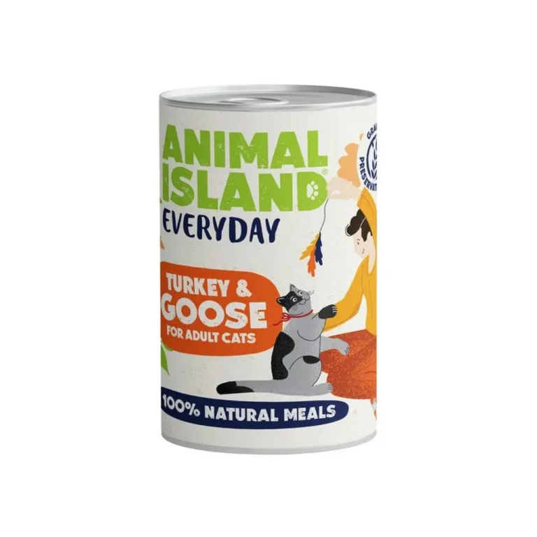 kalkuni ja hane märgtoit kassile ANIMAL ISLAND purgis