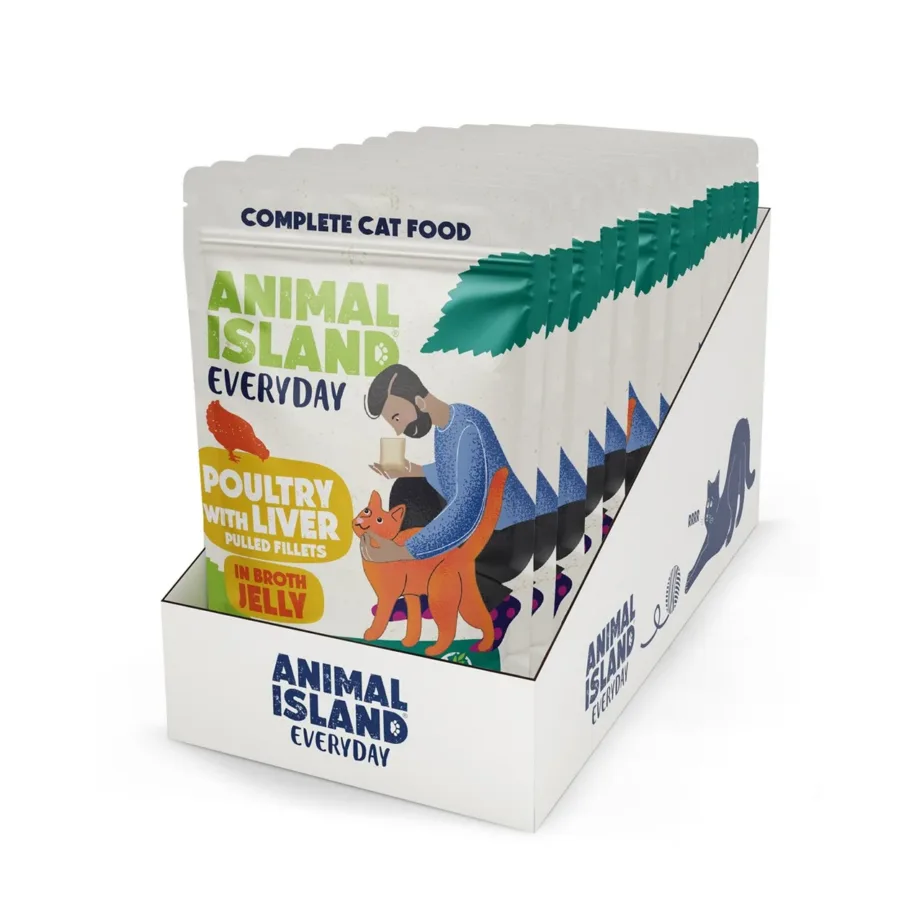 gluteenivaba kassitoit linnulihaga ANIMAL ISLAND multipakk