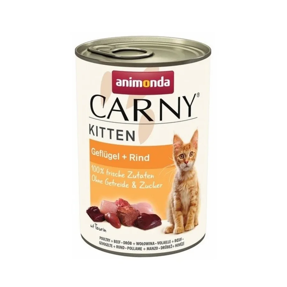 veise ja linnulihaga kassipoegade märgtoit Animonda Carny Kitten konserv