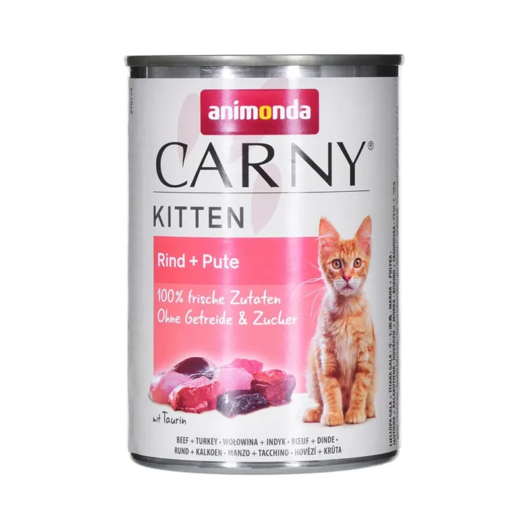 Kassipoegade märgtoit veisega Animonda Carny Kitten purk eestvaates