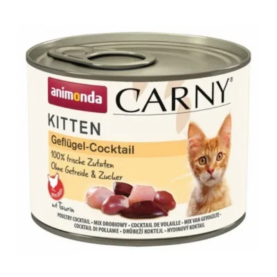 linnulihaga märgtoit kassipoegadele Animonda Carny Kitten 200g