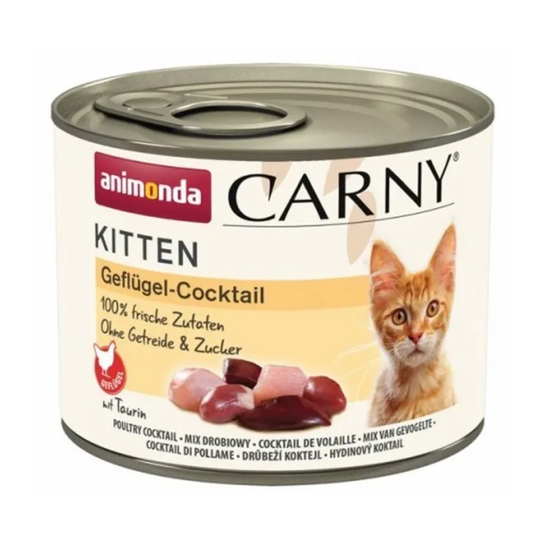 linnulihaga märgtoit kassipoegadele Animonda Carny Kitten 200g