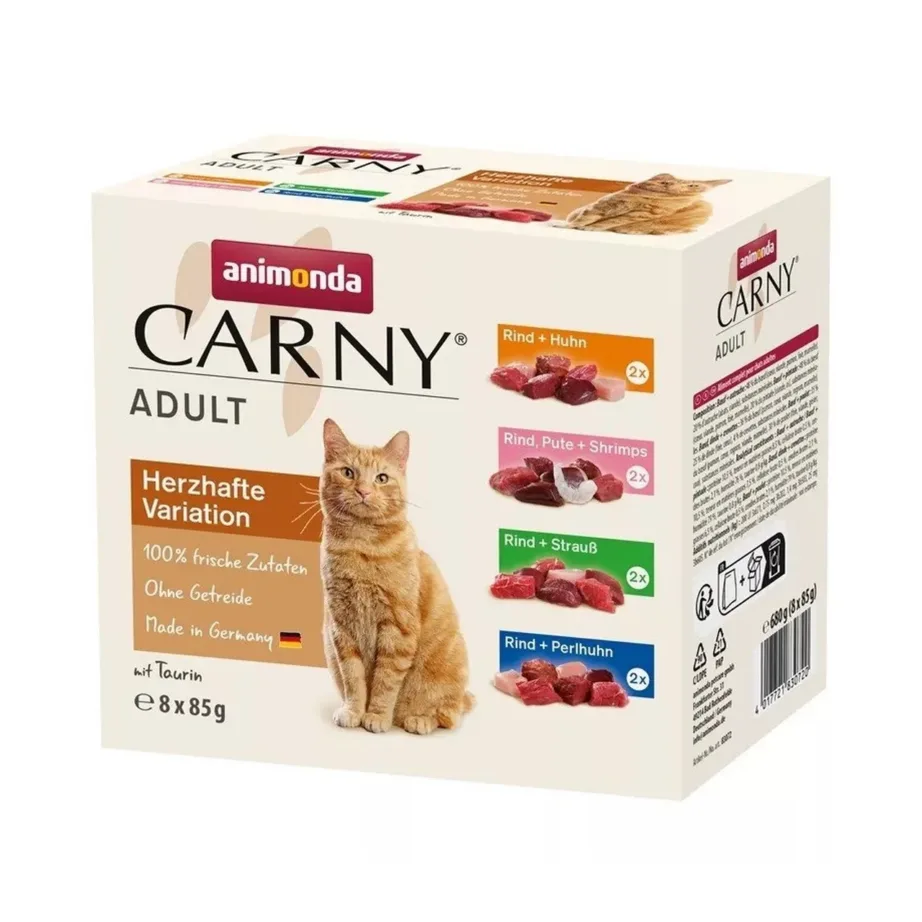 gluteenivaba märgtoit kassile Animonda Carny Adult Mix 8x85g