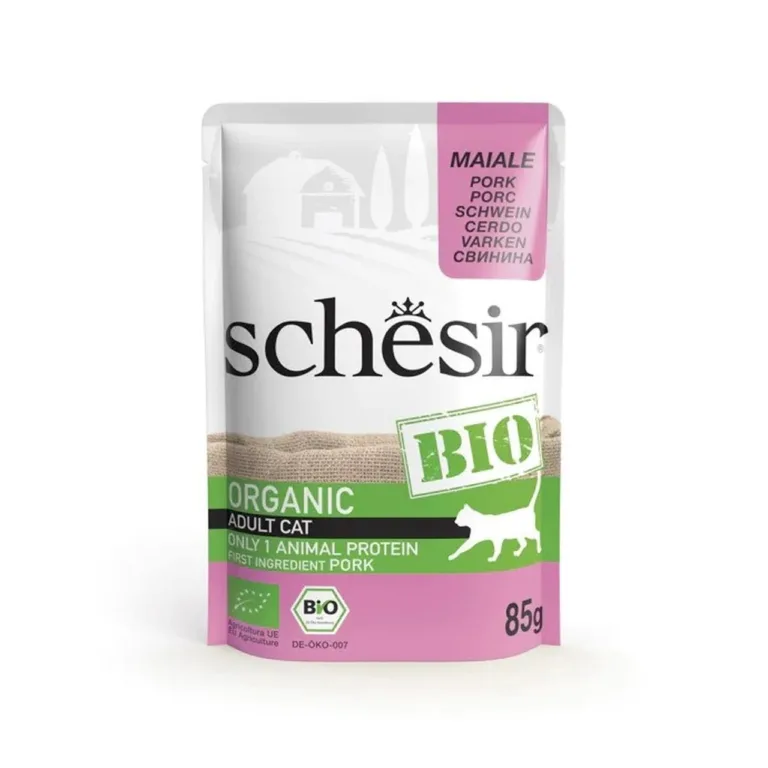 mahe sealiha märgtoit kassile Schesir Bio 85 g