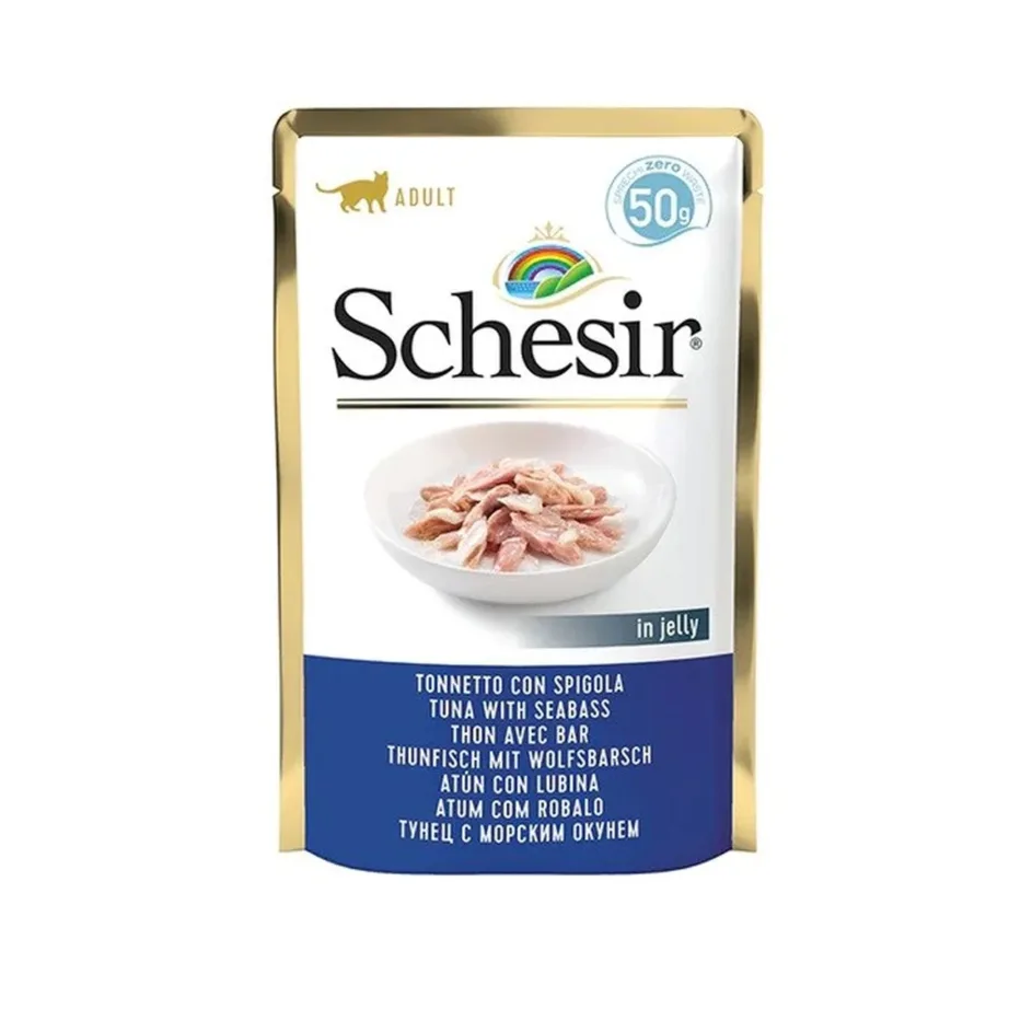 Schesir Jelly tuunikala ja meriahvenaga kassitoit pakend