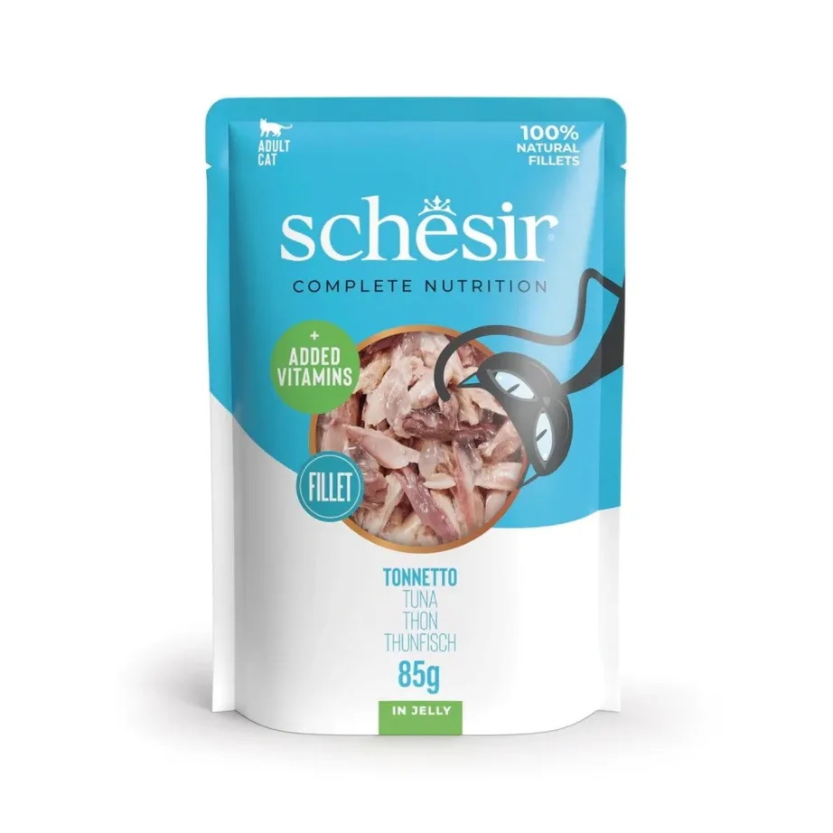 Schesir in Jelly tuunikalaga märgtoit kassile 85 g pakend
