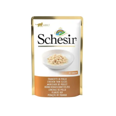 Gluteenivaba Schesir Chicken märgtoidu pakend kassile