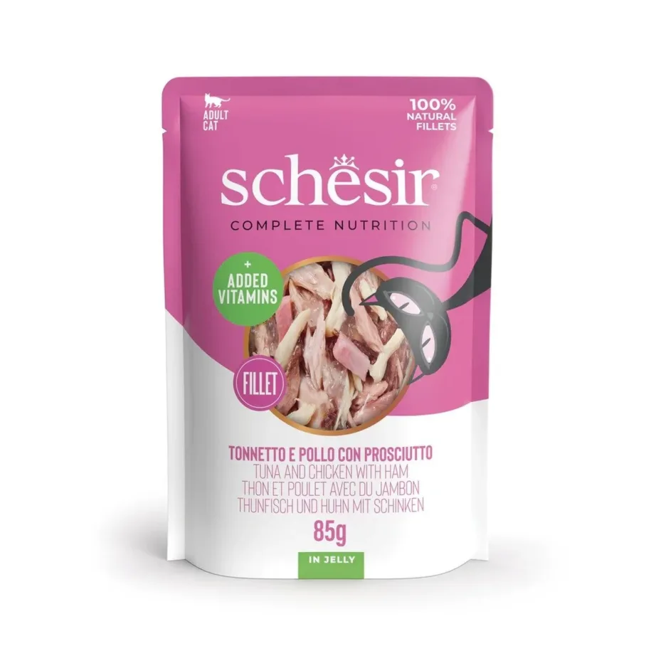 tuunikala ja kana sinkiga kassitoit Schesir 85g pakend
