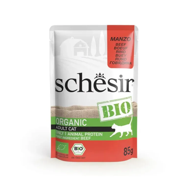 veiselihaga gluteenivaba kassitoit Schesir Bio Beef 85g
