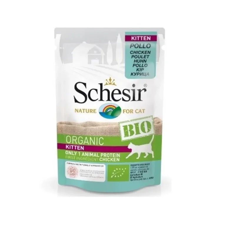 Schesir Bio Kitten kana märgtoit kassipoegadele 85g