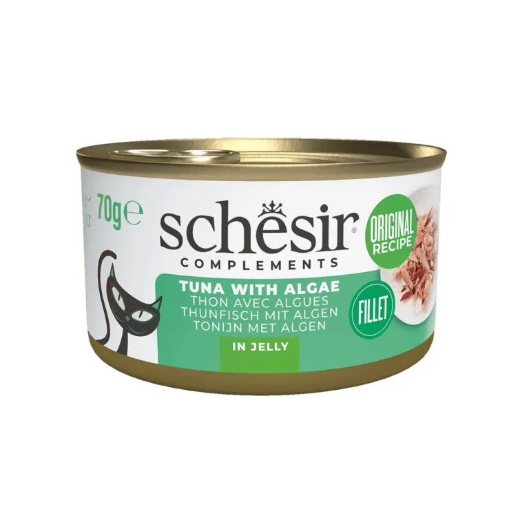 Schesir tuunikala ja vetikatega märgtoit kassile 70g purk