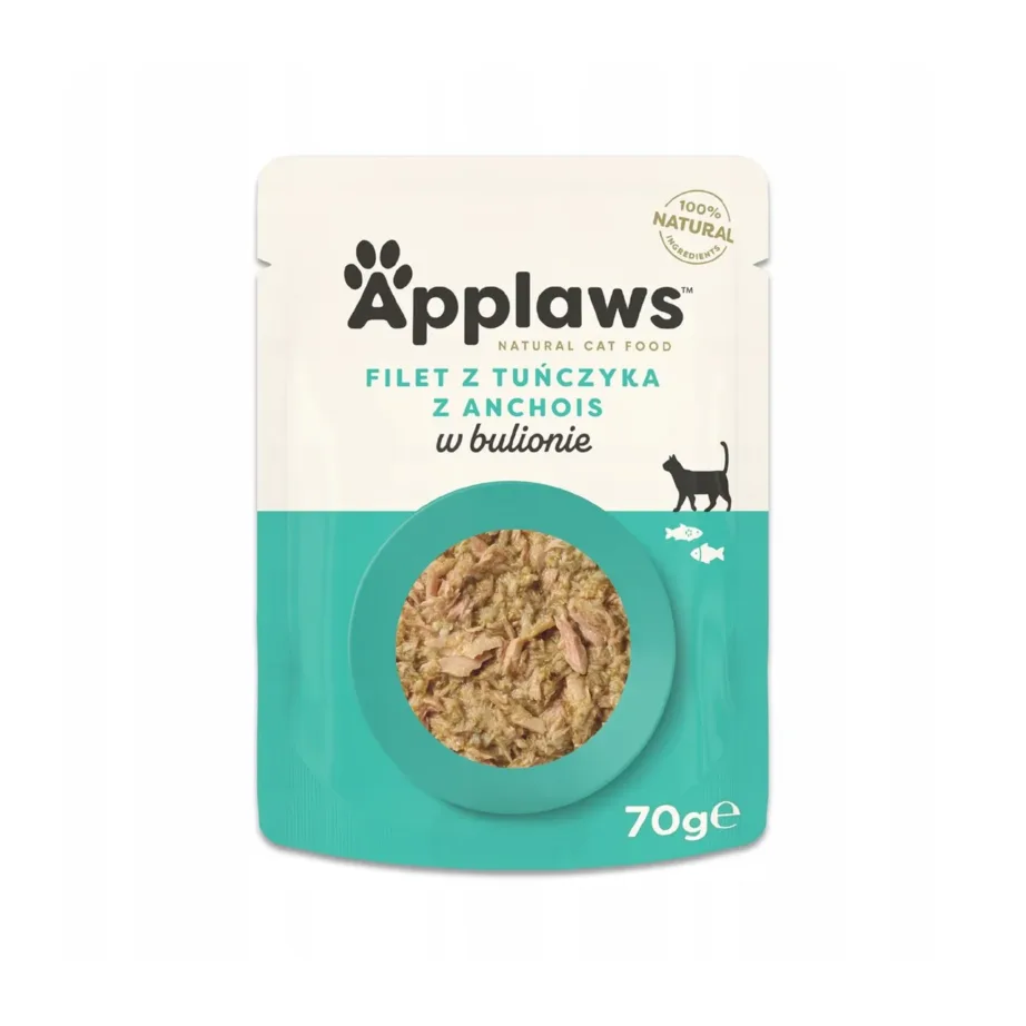 Applaws tuunikalafilee anšoovise ja merevetikatega 70g gluteenivaba märgtoit täiskasvanud kassile
