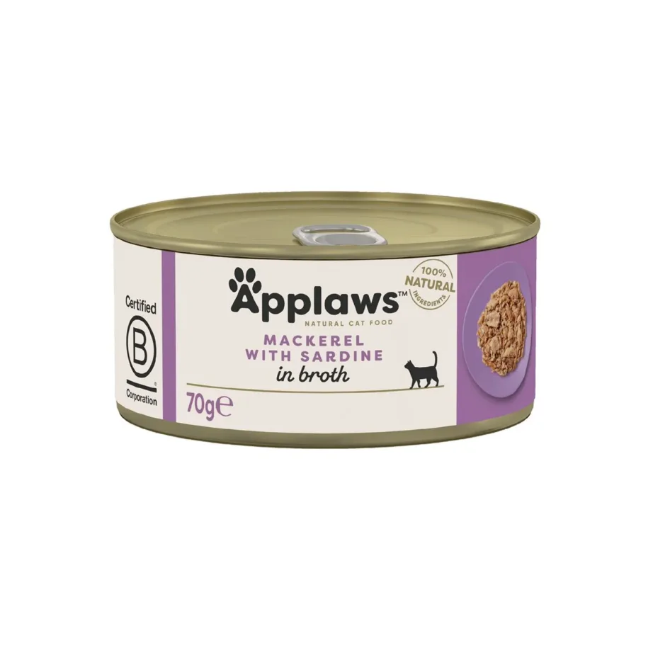 Applaws makrelli-sardiini märgtoit kassile purgis 70g