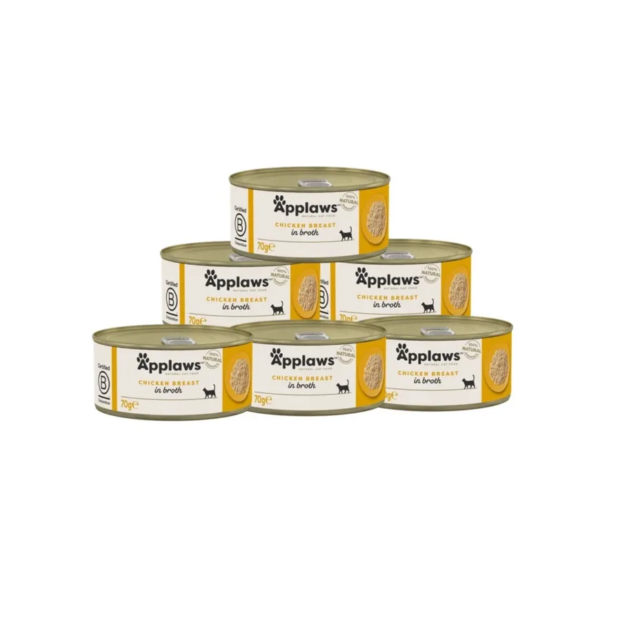 Applaws Chicken Breast in Broth 6x70g gluteenivaba märgtoit kanaga täiskasvanud kassidele