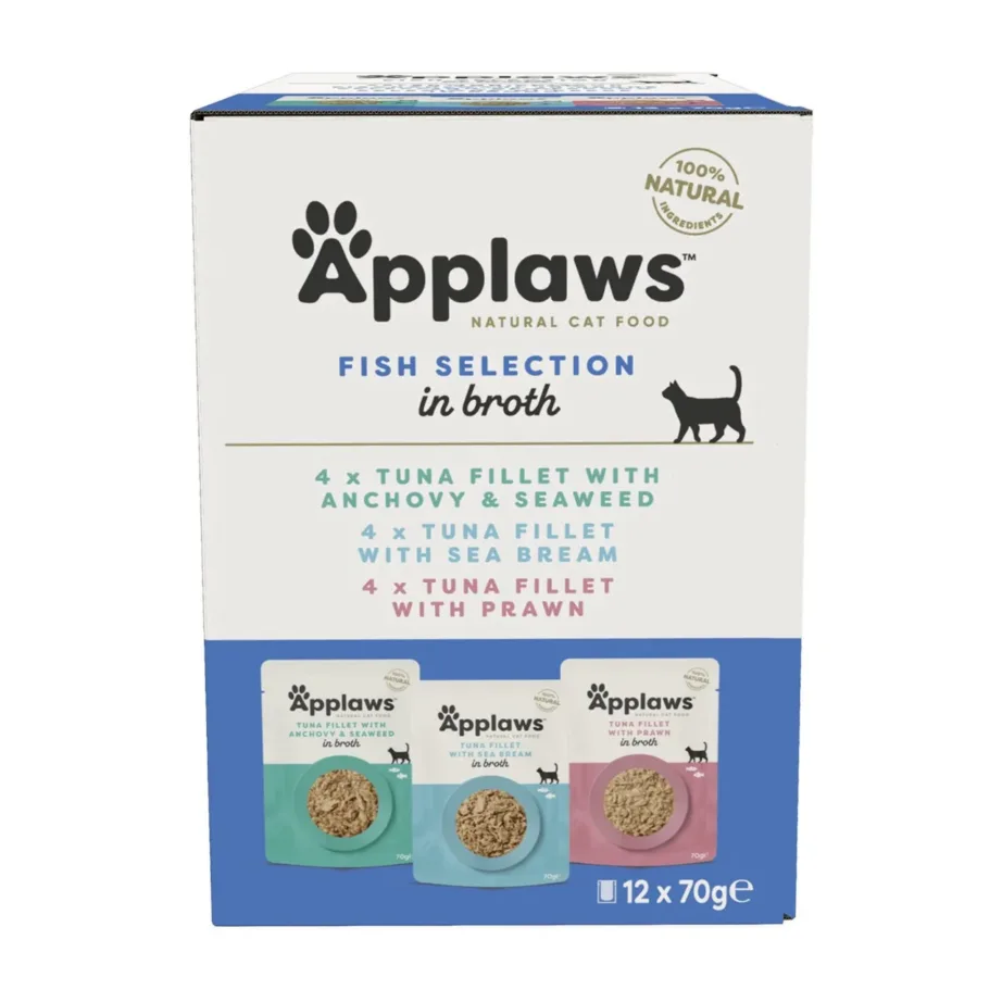 Applaws Fish Selection 12x70g gluteenivaba kalavalik täiskasvanud kassidele