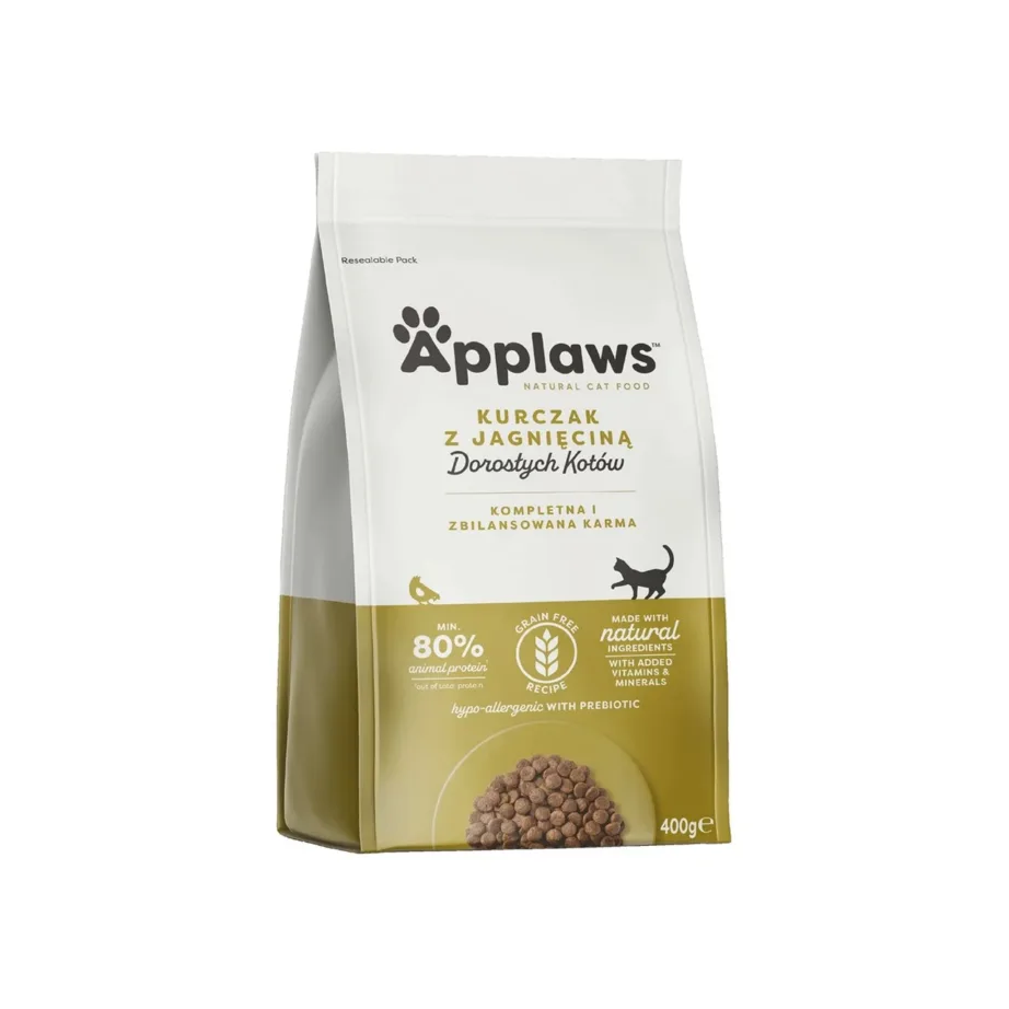 Applaws Adult Chicken with Lamb 400g teraviljavaba kuivtoit täiskasvanud kassile