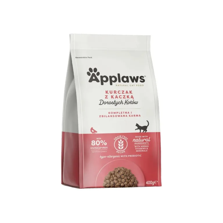 Applaws Adult Chicken with Duck kanaga teraviljavaba kassitoit 400 g pakk