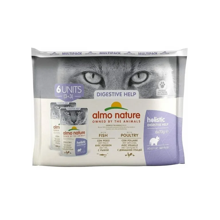 almo nature seedimist soodustav kassitoit 6x70g linnu- ja kalamaitsega