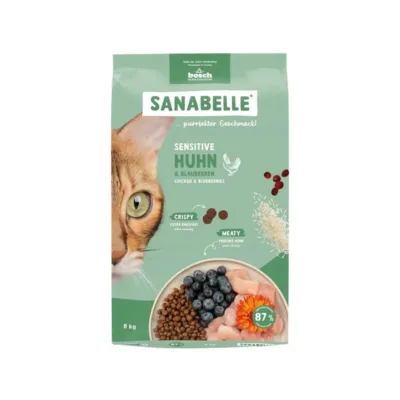 gluteenivaba kanaliha kassitoit 8kg Bosch Sanabelle Sensitive pakk