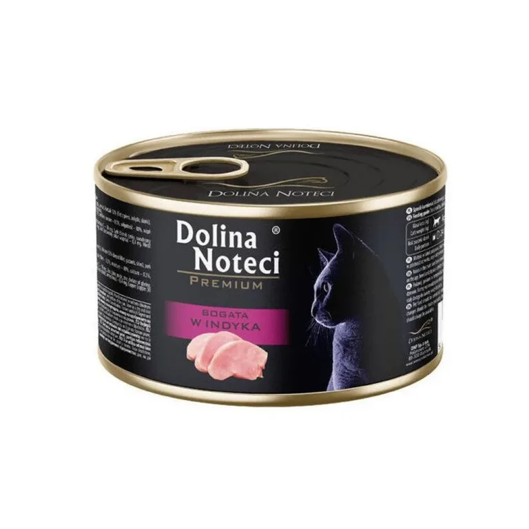 kalkuni märgtoit kassile Dolina Noteci Premium 185g purk